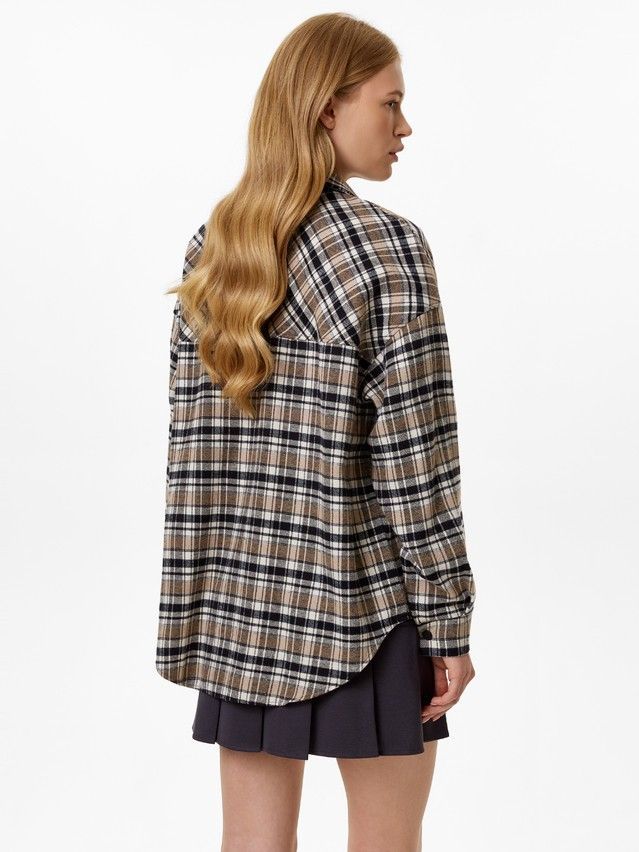 Women's shirt CONTE LRU 3323, s.170-84-90, black-beige check - 3