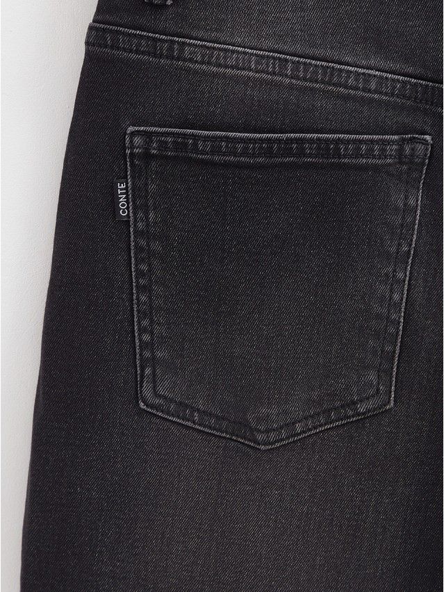 Denim trousers CONTE ELEGANT CON-716, s.170-102, black - 5