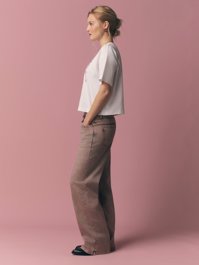 Women's polo neck shirt CONTE ELEGANT LD 3032, s.170-92, white-play - 3