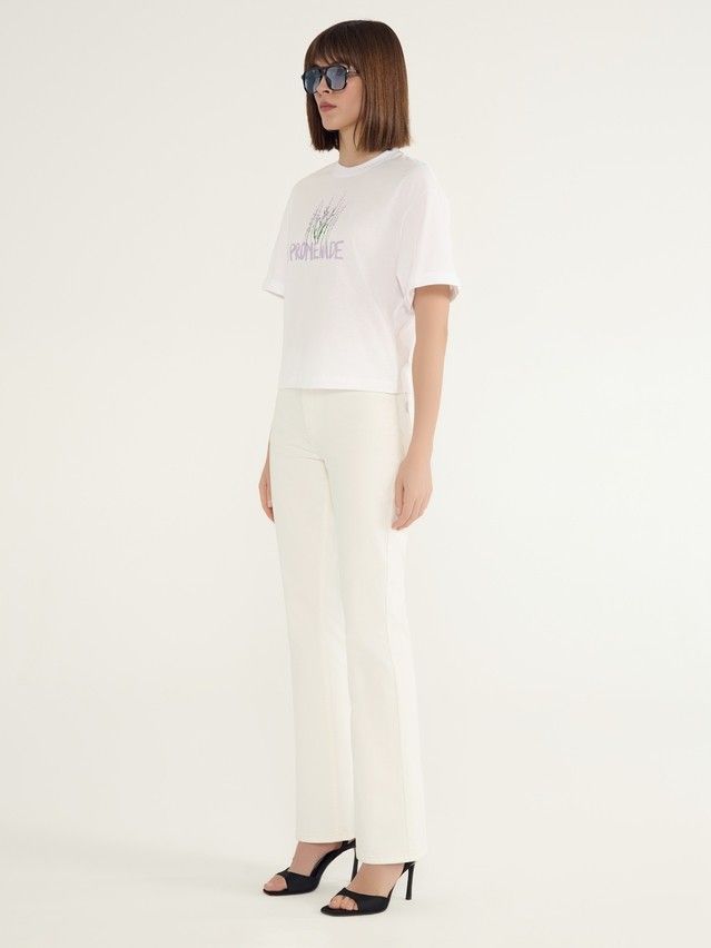 Women's polo neck shirt CONTE ELEGANT LD 3039, s.170-100, white-promenade - 6