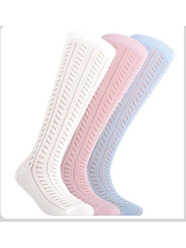 Children's knee high socks CONTE-KIDS MISS, s.24-26, 026 light pink - 1