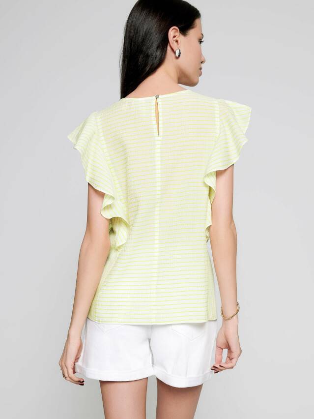 Women's blouse LBL 1093, s.170-84-90, white-neo lime - 3