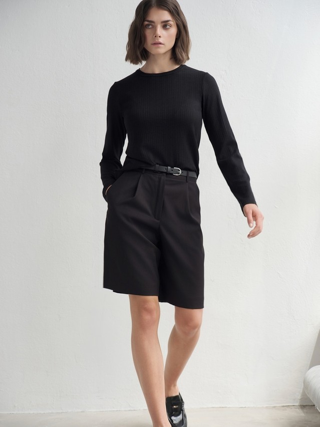 Women's polo neck shirt CONTE LD 3242, s.170-88, black - 1