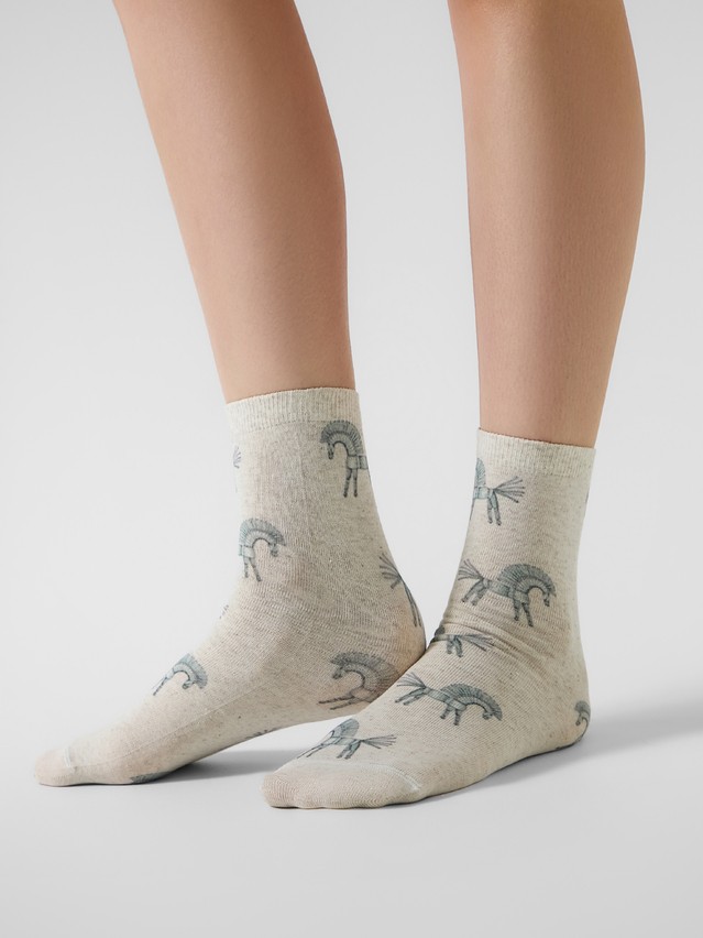 Women's socks CONTE ELEGANT FANTASY, s.23-25, 1100 beige - 1