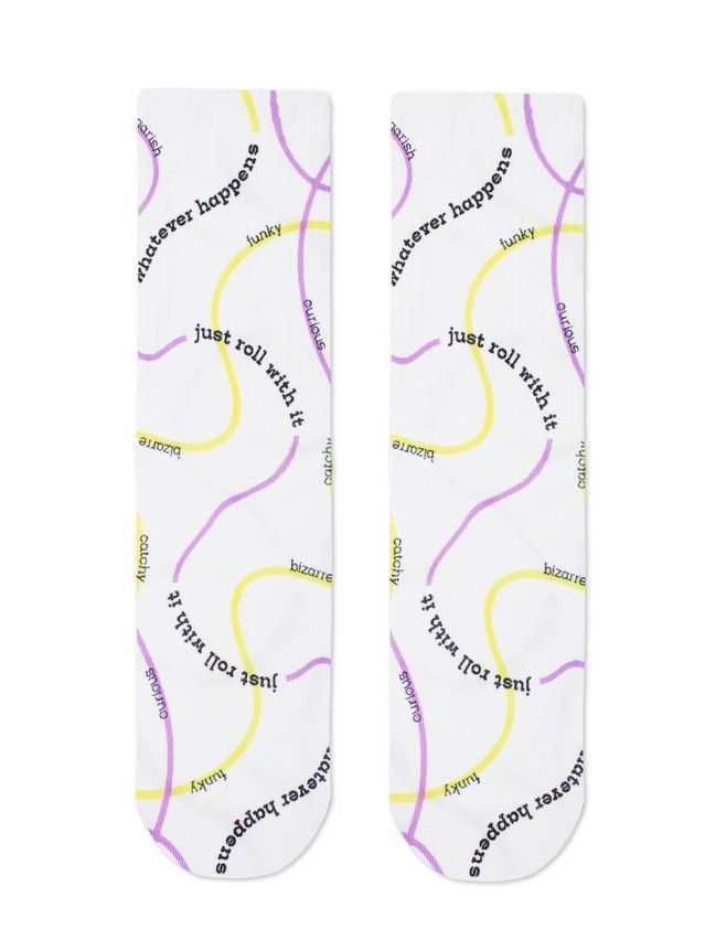 Women's socks CONTE ELEGANT FANTASY, s.23-25, 312 white - 2