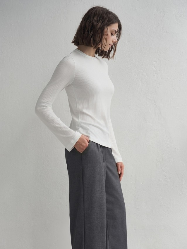 Women's polo neck shirt CONTE LD 3242, s.170-84, white - 3