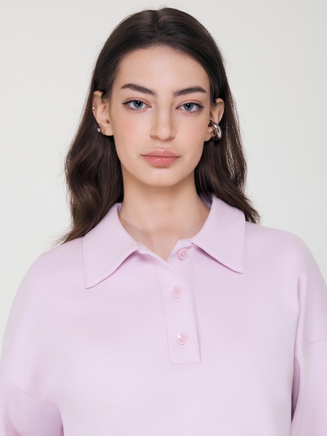 Women's polo neck shirt CONTE LD 3458, s.170-84, pink - 5