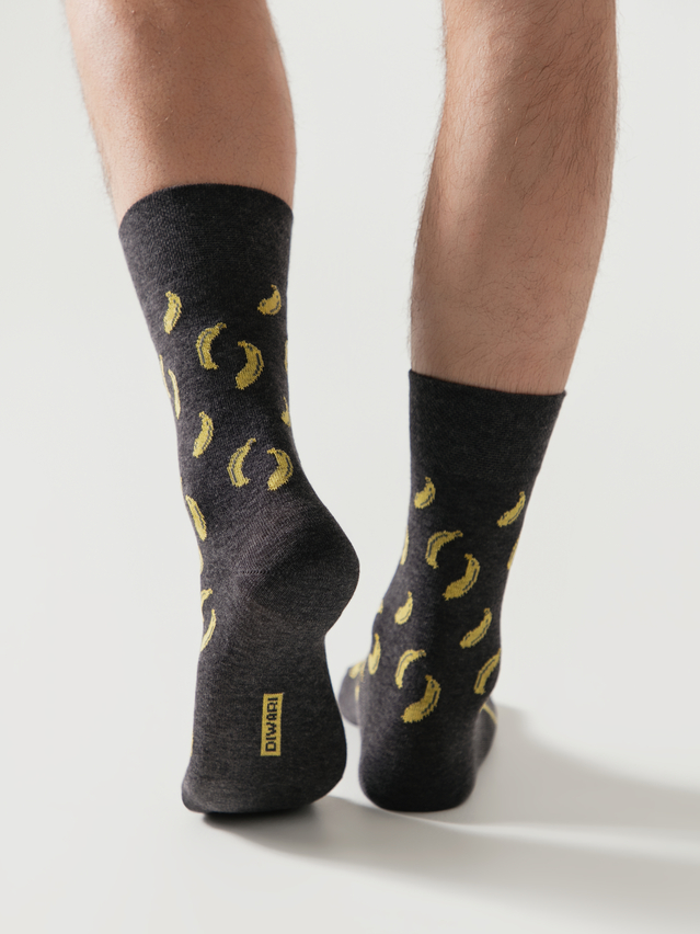 Men's socks DIWARI HAPPY, s.25, 232 dark grey - 2