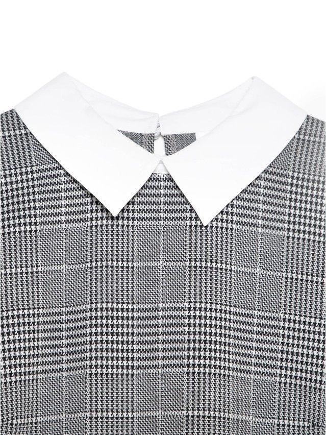 Dress LPL 1052, s.164-84-90, grey-ivory check - 6