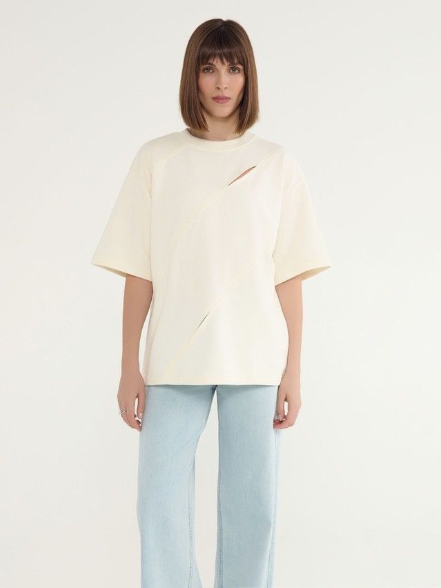 Women's polo neck shirt CONTE ELEGANT LD 3071, s.170-88, ecru - 5