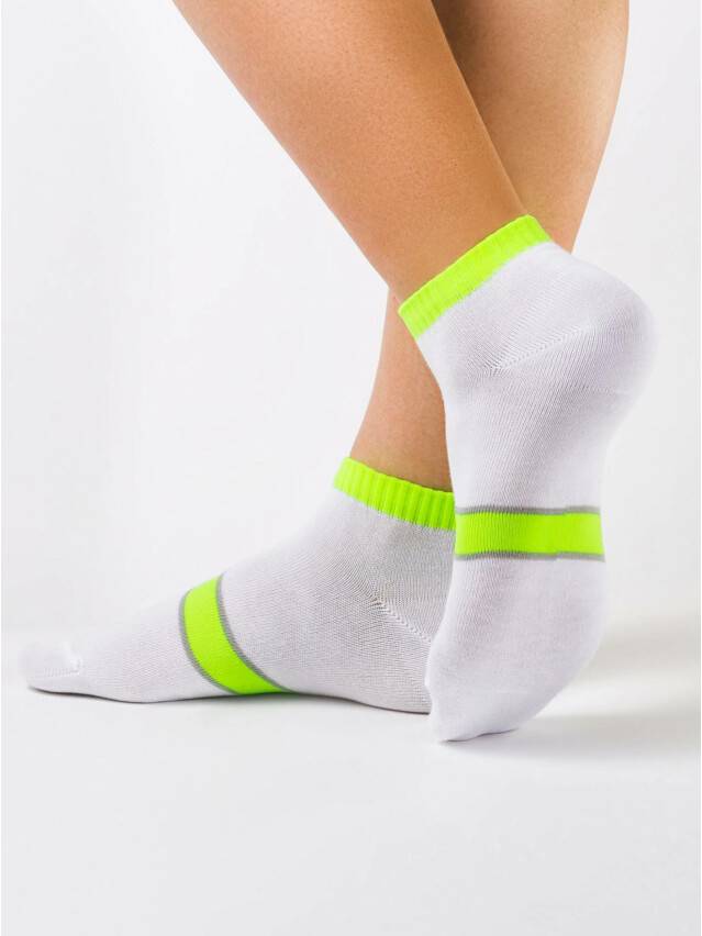 Women's socks CONTE ELEGANT CLASSIC, s.23, 066 white-lettuce green - 1