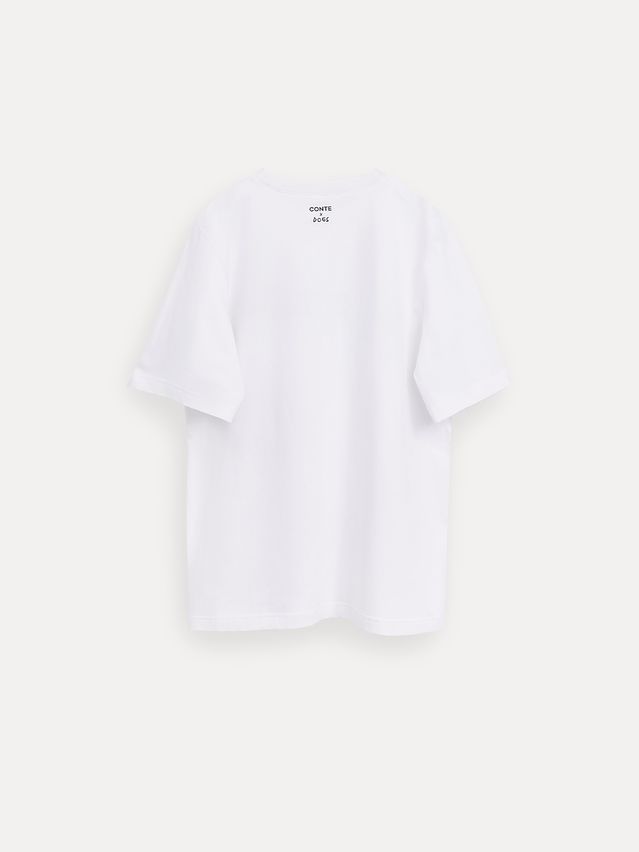 Women's polo neck shirt CONTE ELEGANT LD 3036, s.170-92, white-my dog - 4
