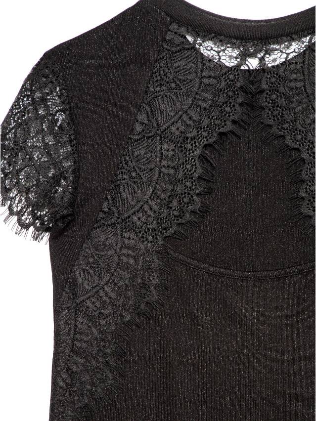 Women's polo neck shirt CONTE ELEGANT LD 1153, s.170-100, black-silver - 5