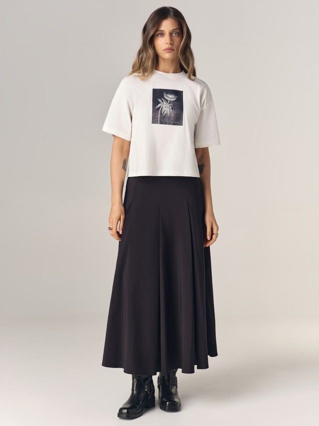 Women's polo neck shirt CONTE LD 3469, s.170-88, milk-sunflower - 2