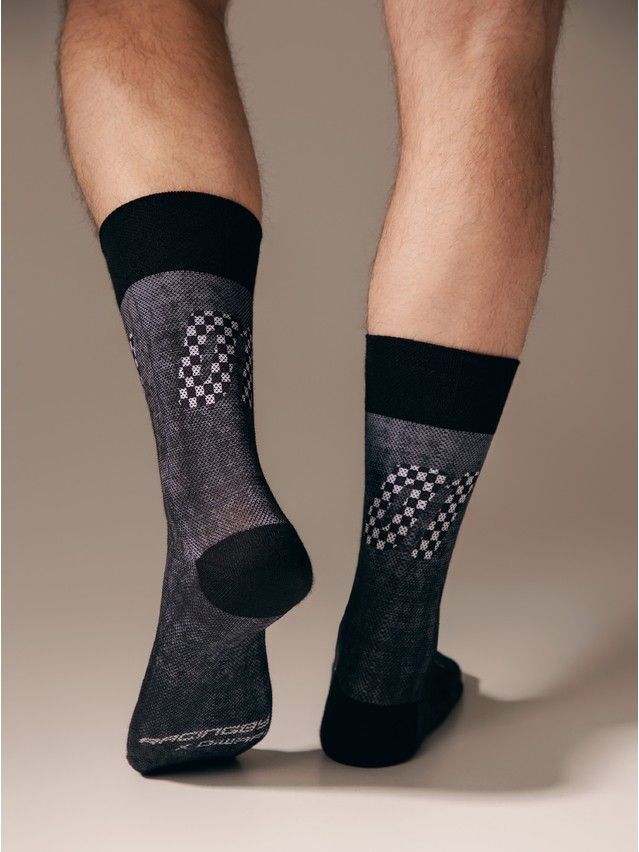 Men's socks DIWARI HAPPY, s.27, 207 dark grey - 12