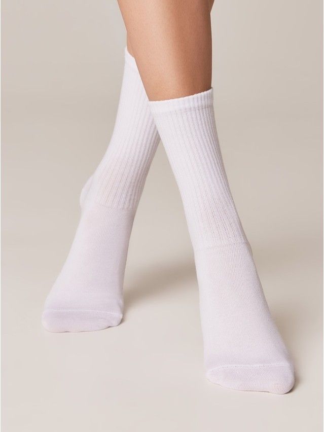 Women's socks CONTE ELEGANT ACTIVE, s.23-25, 433 white-black - 3