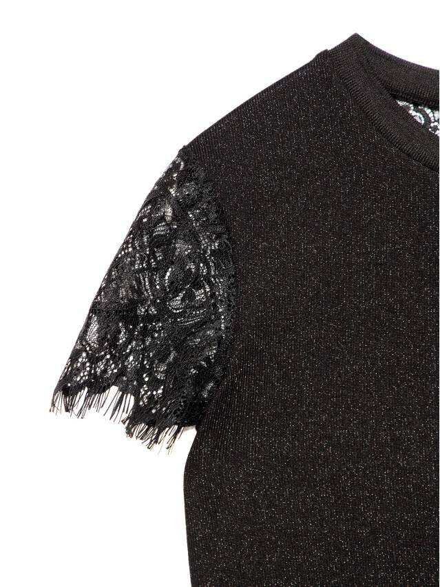 Women's polo neck shirt CONTE ELEGANT LD 1153, s.170-100, black-silver - 6