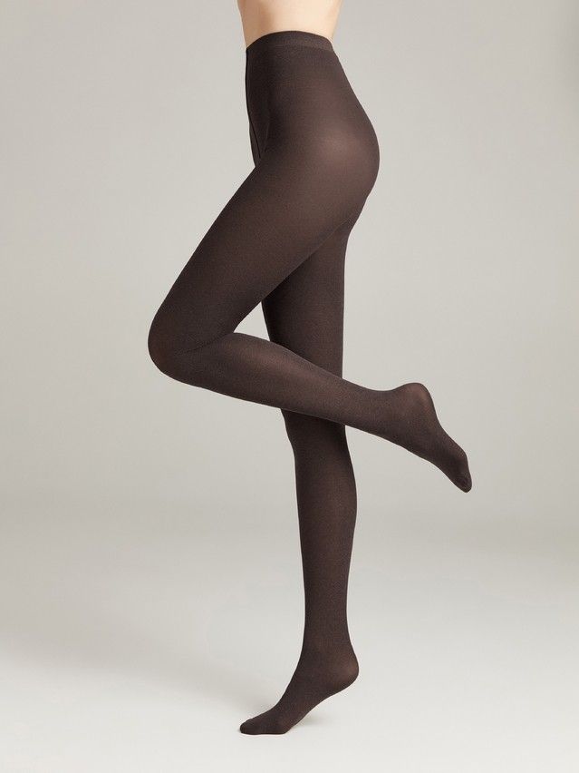 Women's tights CONTE ELEGANT TRENDY MELANGE, s.2, chocolate - 2