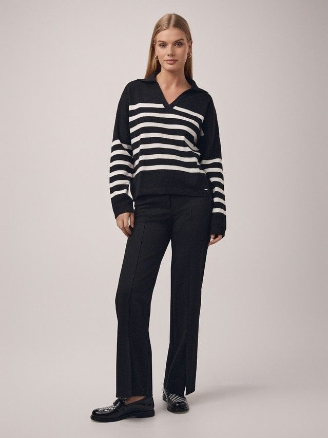 Women's pullover CONTE ELEGANT LDK2390, s.170-84, black-white - 4