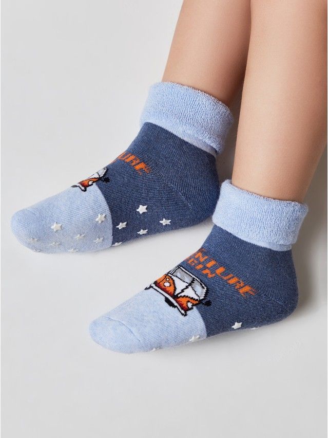 Children's socks SOF-TIKI (anti-slip, with lapel) 7S-62SP, s. 18-20, 473 jeans - 1