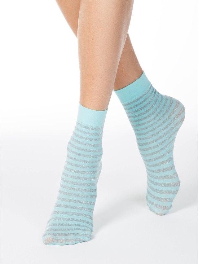 Women's socks CONTE ELEGANT FANTASY, s.23-25, turquoise - 1