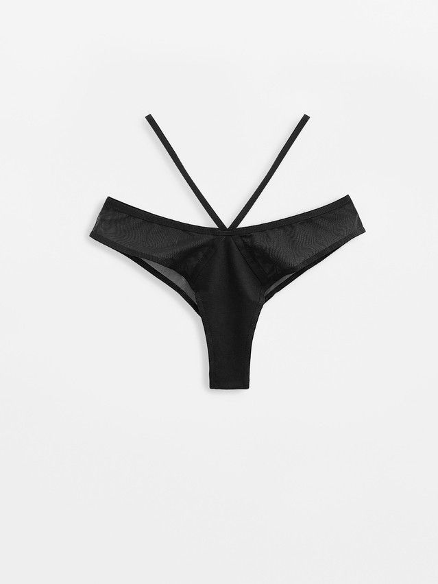Women's panties CONTE ELEGANT CRISS CROSS LBR 3015, s.90, black - 3