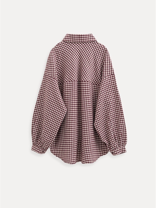 Women's shirt CONTE LRU 3612, s.170-84-90, burgundy-ecru check - 7