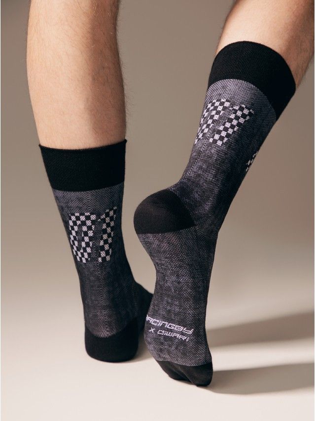 Men's socks DIWARI HAPPY, s.27, 207 dark grey - 14