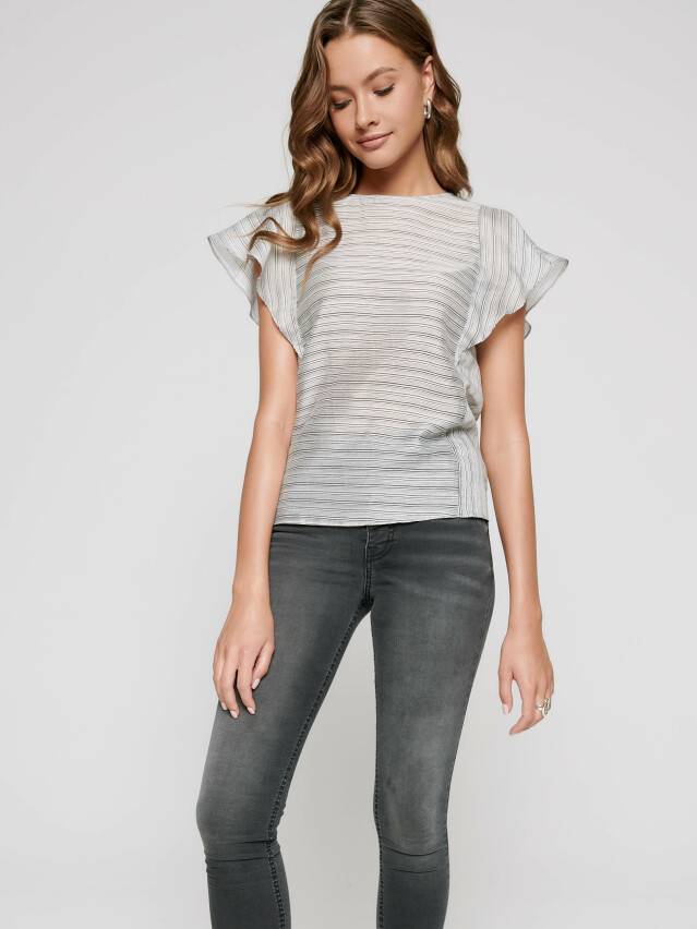 Women's blouse LBL 1098, s.170-84-90, grey-black - 1