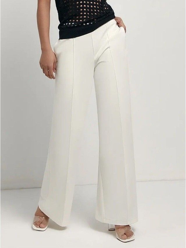 Women's trousers CONTE ELEGANT LBK 1794, s.164-102, ecru - 1