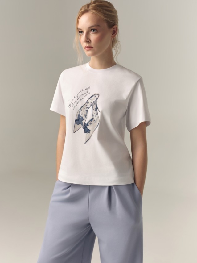 Women's polo neck shirt CONTE ELEGANT LD 3029, s.170-92, white-shoes - 1