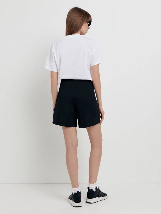 Women's polo neck shirt CONTE ELEGANT LD 1649, s.170-100, white-black - 4