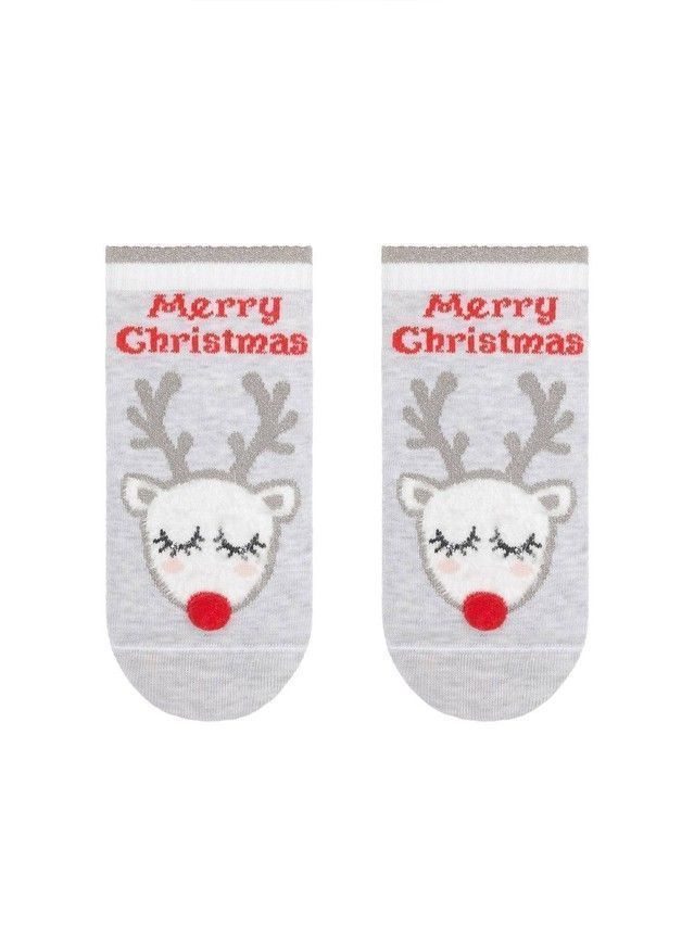 Women's socks CONTE ELEGANT NEW YEAR (anklets),s.23-25, 384 light grey - 1