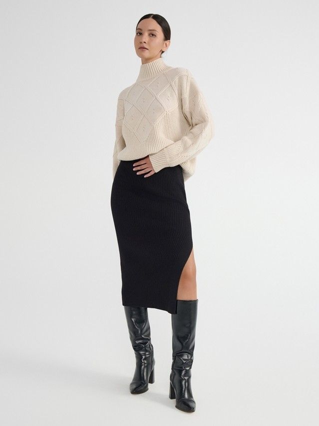 Women's skirt CONTE ELEGANT LDK23108, s.170-98, black - 1