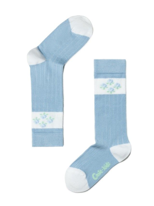 Children's knee high socks CONTE-KIDS TIP-TOP, s.21-23, 014 blue - 1