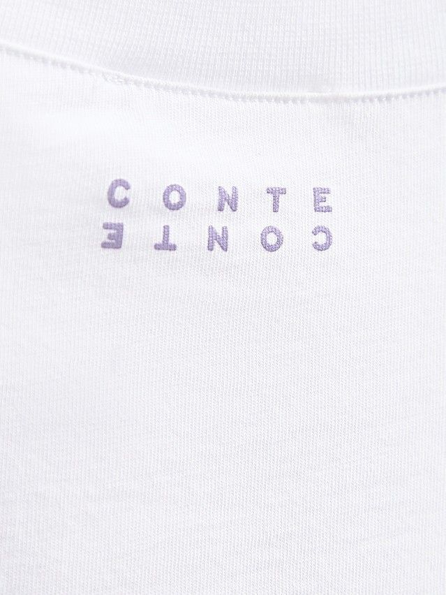 Women's polo neck shirt CONTE ELEGANT LD 3036, s.170-92, white-tulip - 4