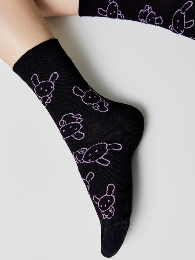 Women's socks CONTE ELEGANT HAPPY, s.23-25, 610 black - 4
