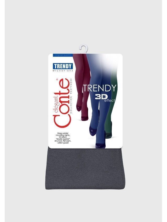 Women's tights CONTE ELEGANT TRENDY MELANGE, s.2, grafit - 5