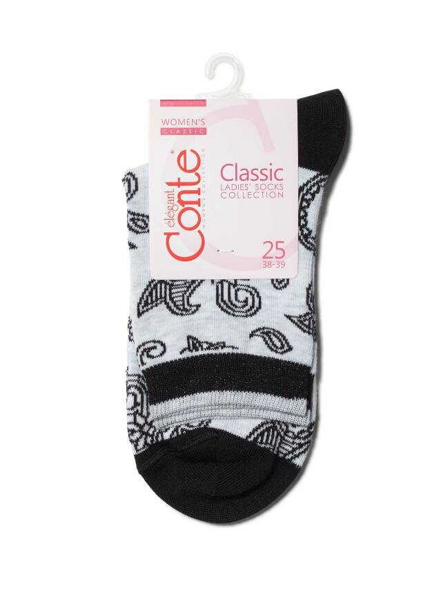 Women's cotton socks CLASSIC 7С-22SP, s.36-37, 201 light gray - 3