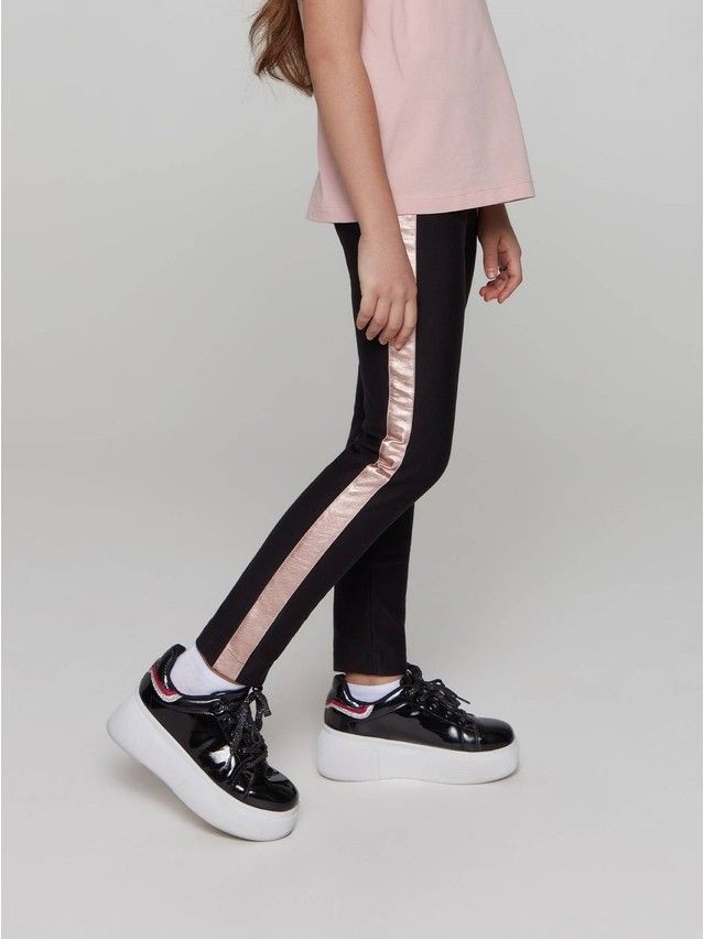 Leggings MINI URBAN NEW, s.122,128-64, nero-dusty rose - 1