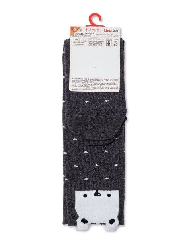 Children's knee high socks CONTE-KIDS TIP-TOP, s.30-32, 053 dark grey - 3