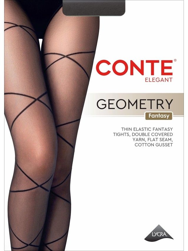 Women's tights CONTE ELEGANT GEOMETRY, s.2, nero - 6