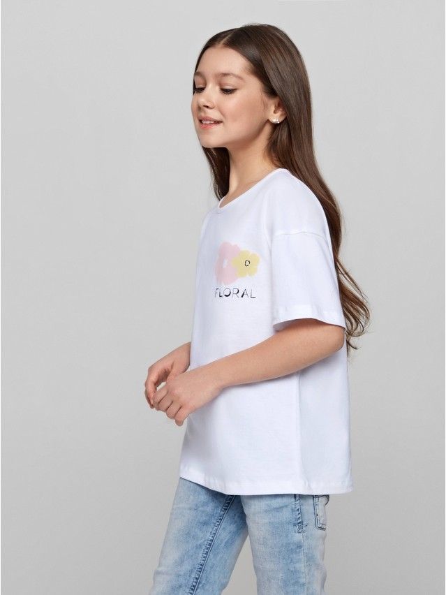 Polo neck shirt for girls CONTE ELEGANT DD 1250, s.98,104-52, white - 3
