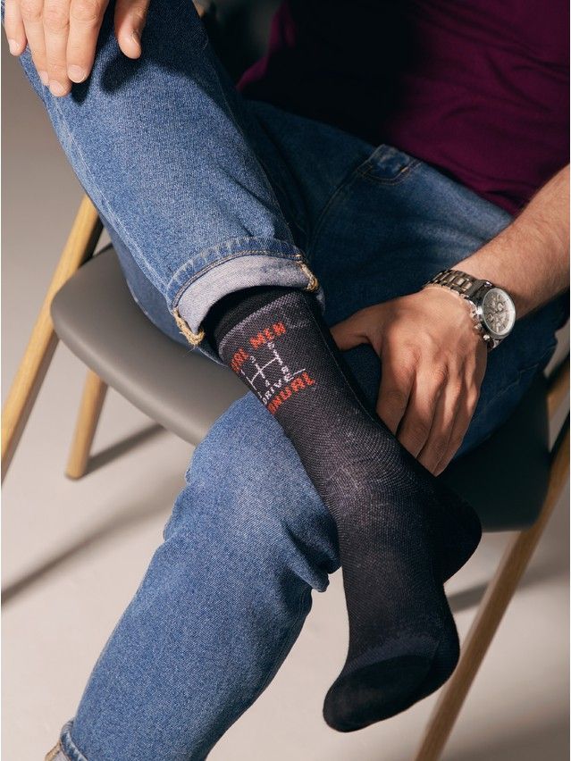 Men's socks DIWARI HAPPY, s.27, 208 black - 5