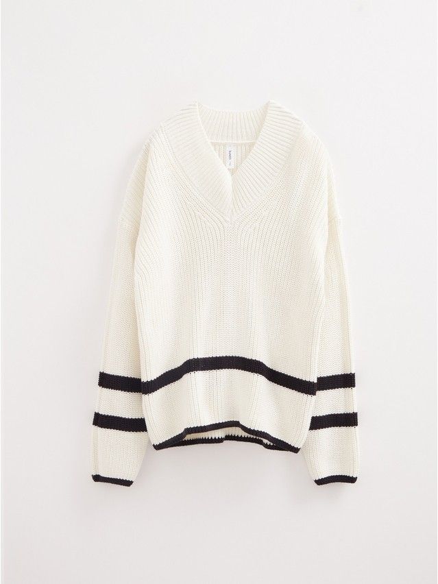 Women's pullover CONTE ELEGANT LDK2398, s.170-84, ecru-black - 6
