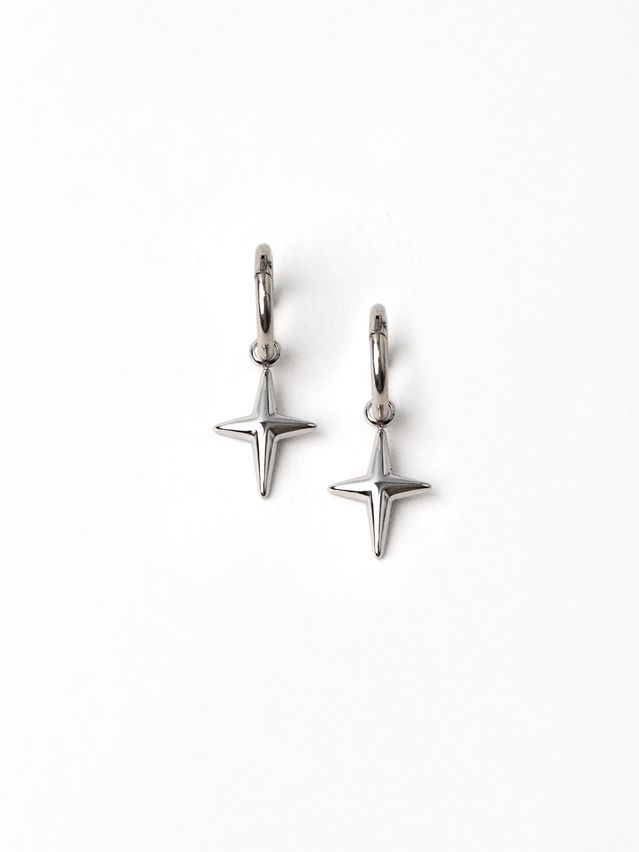 Metal earings CONTE cross (2 pieces),- 7