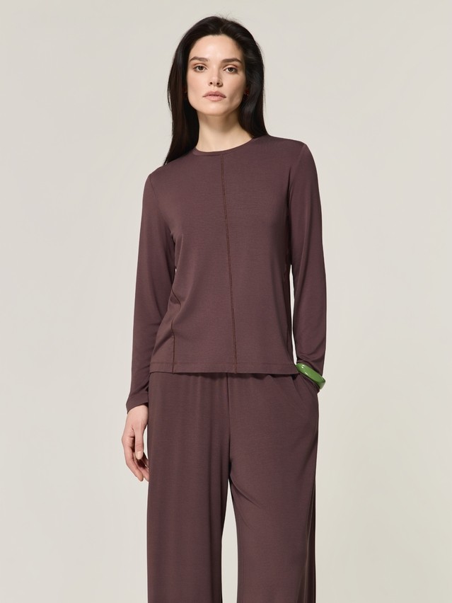 Women's polo neck shirt CONTE LD 3506, s.170-84, chocolate - 3