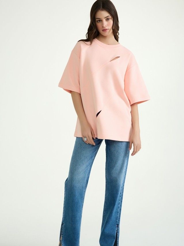 Women's polo neck shirt CONTE ELEGANT LD 3071, s.170-84, seashell pink - 3