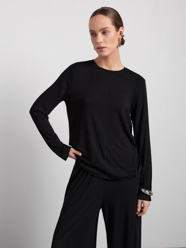 Women's polo neck shirt CONTE LD 3506, s.170-88, black - 4