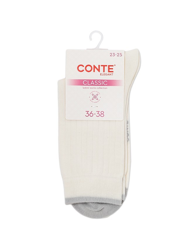 Women's socks CONTE ELEGANT CLASSIC, s.23-25, 785 milky-grey - 4